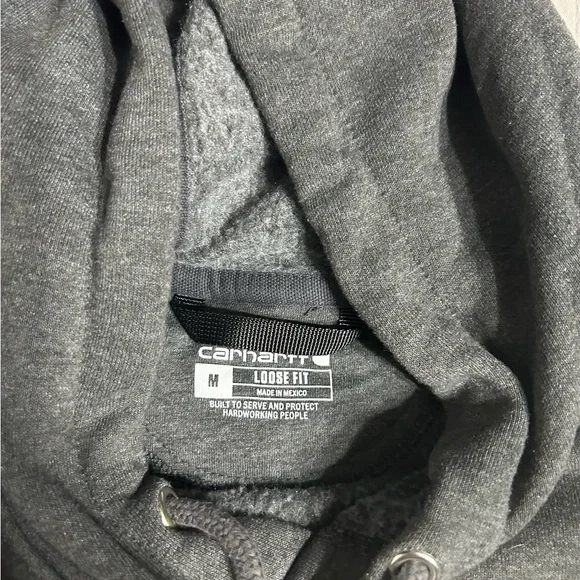 Carhartt Men's Charcoal Hoodie - Picture 3 of 4
